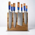 Double-sided wooden knife block