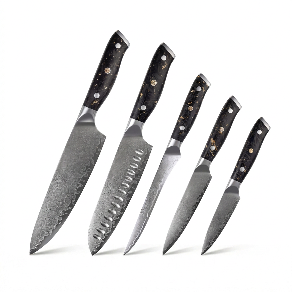 Set of 5 Japanese Knives - Chef Yakumoto