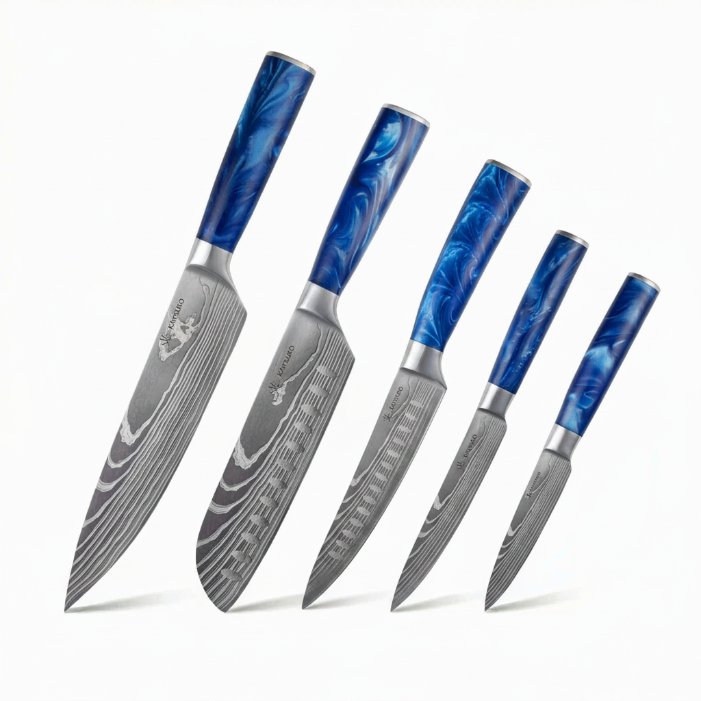 Set of 5 Japanese Knives - Chef Tanaka