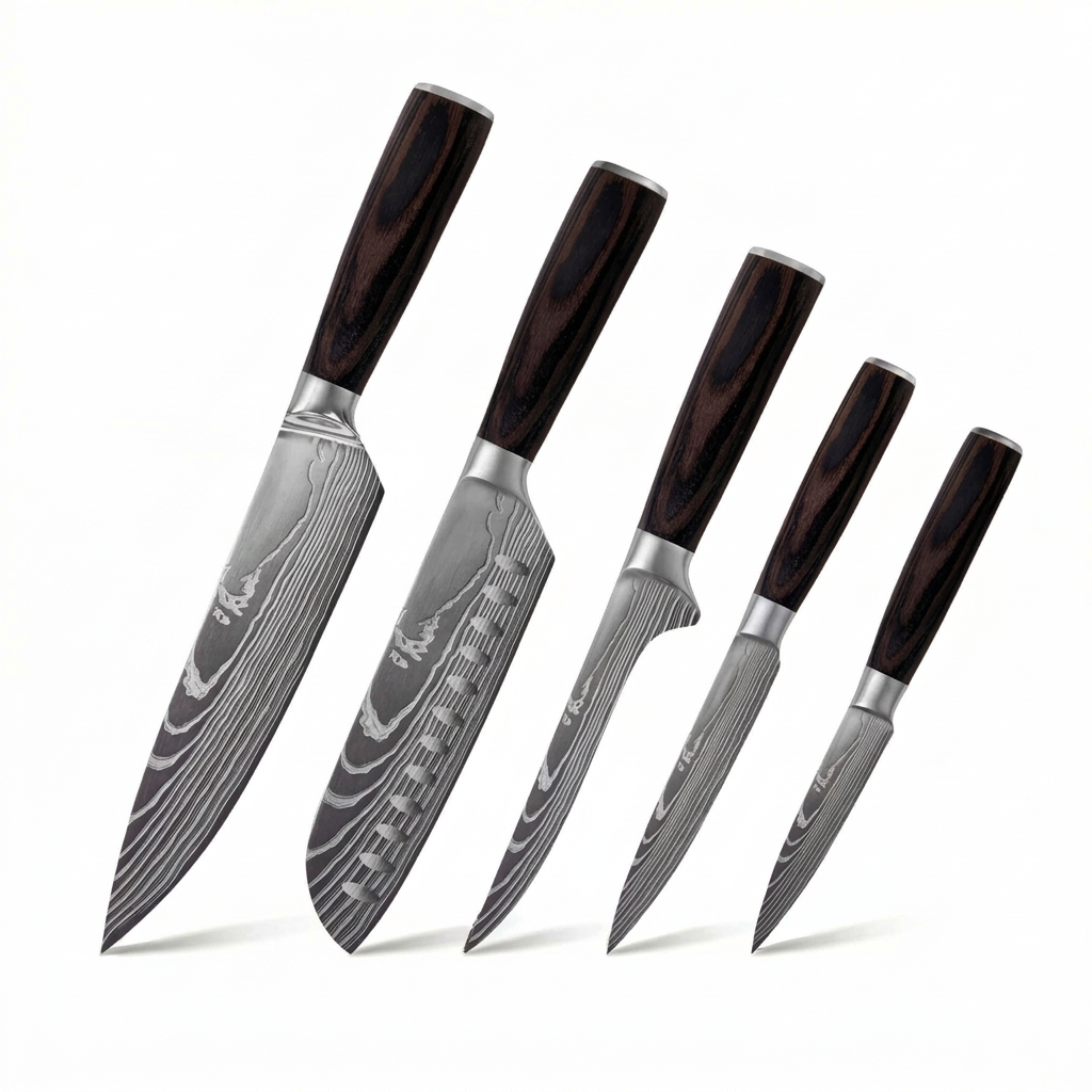 Set of 5 Japanese Knives - Chef Tanaka