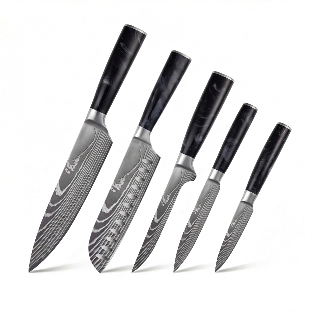 Set of 5 Japanese Knives - Chef Tanaka