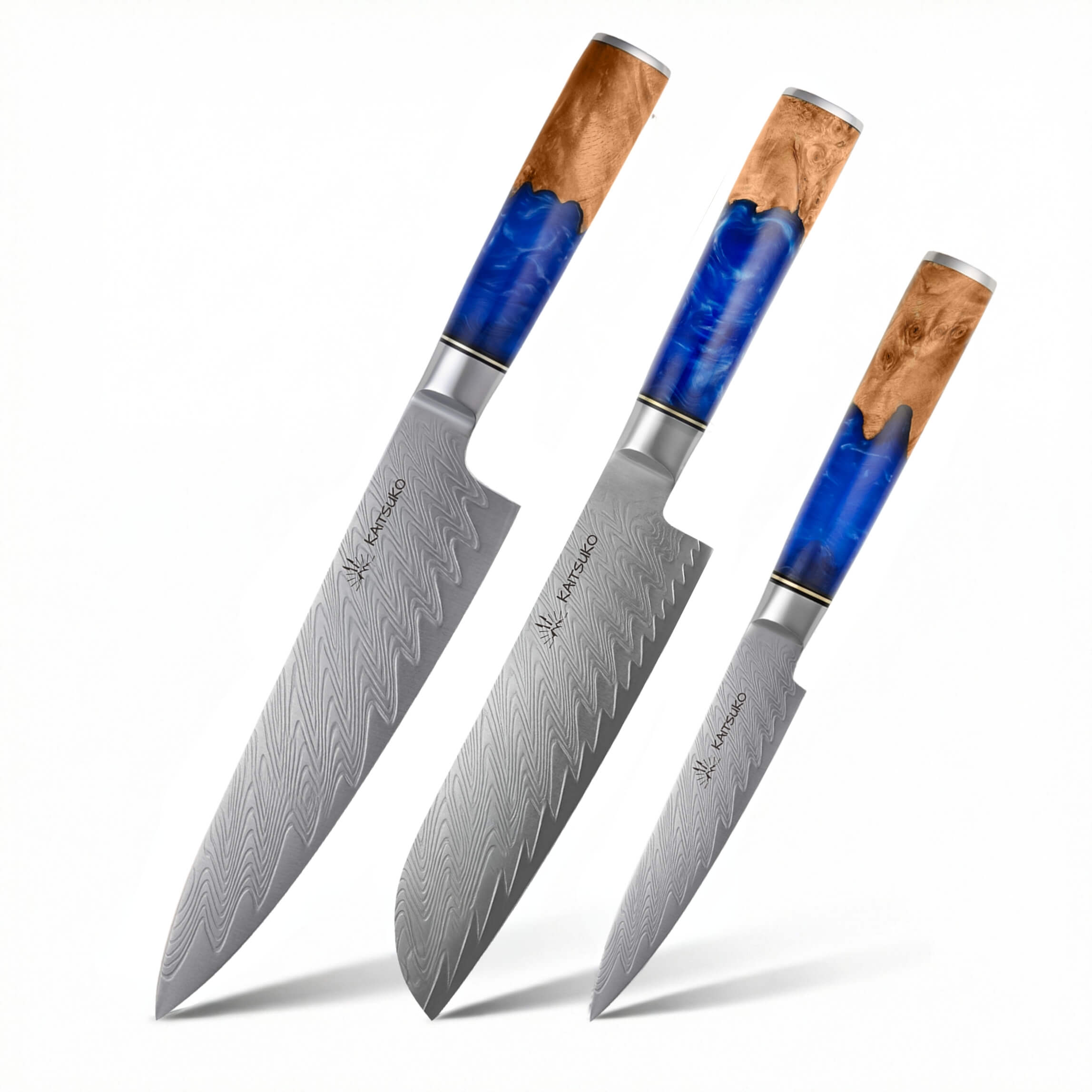 Set de 3 couteaux Japonais - Série Mer Jaune