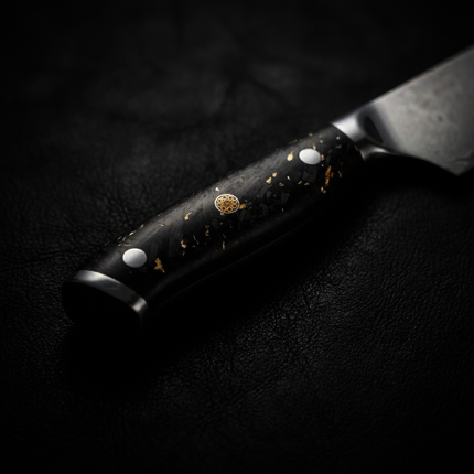 Détail du manche Homura 焔 — Manche Or Noir