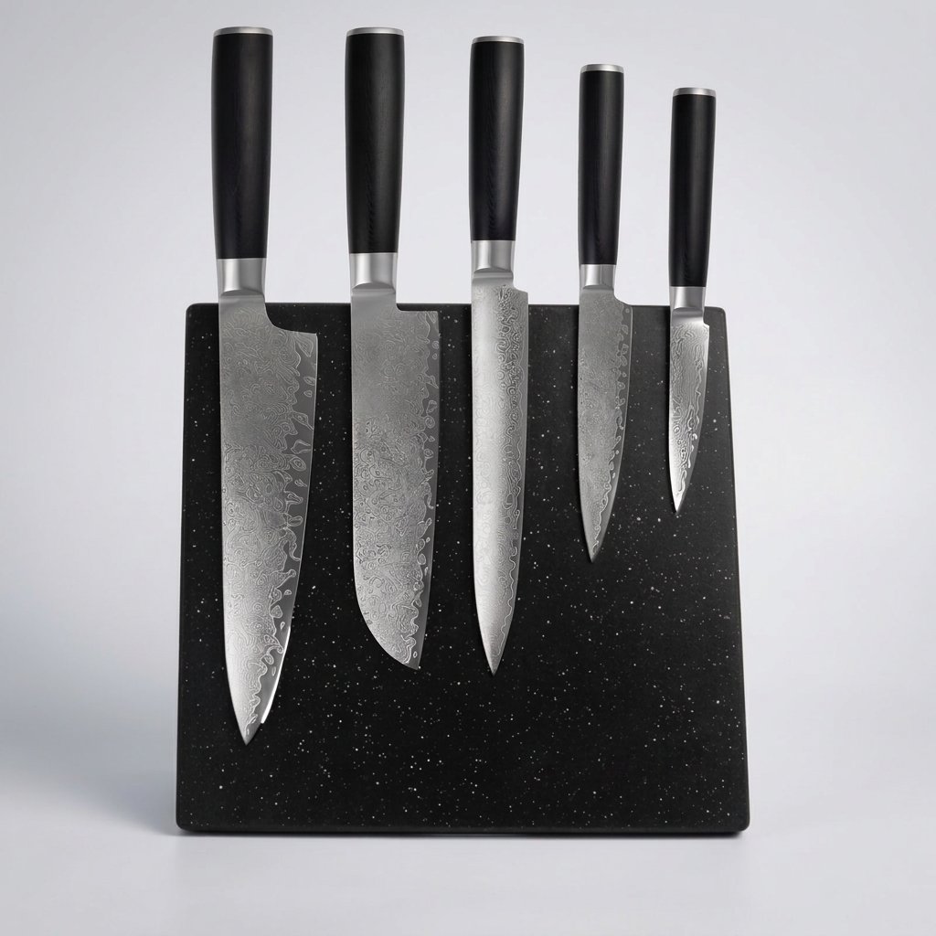 Magnetic knife strip black