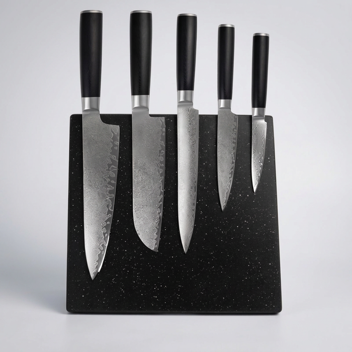 Magnetic knife strip black