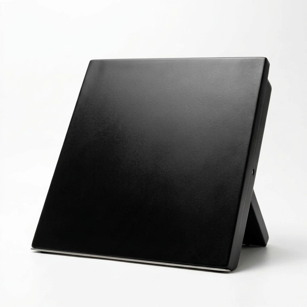 Black magnetic knife block - stainless steel base