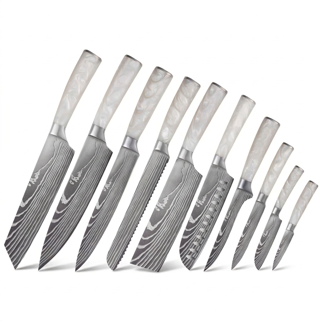 Set of 10 Japanese knives - Chef Tanaka