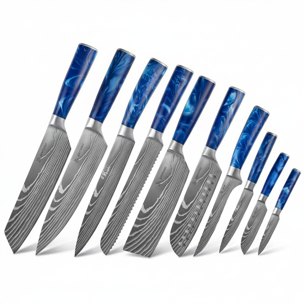 Set of 10 Japanese knives - Chef Tanaka
