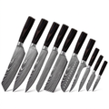 Set of 10 Japanese knives - Chef Tanaka
