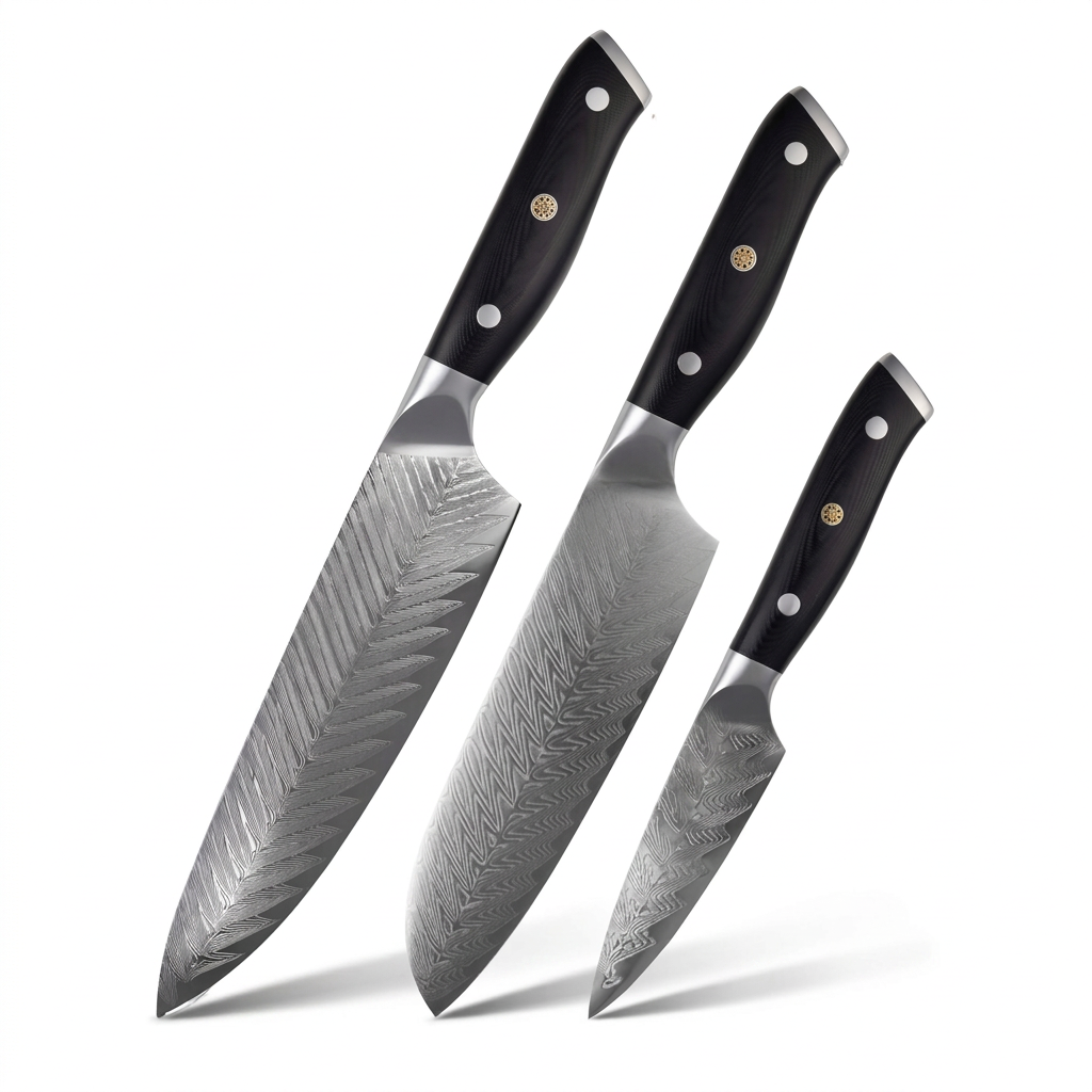 Set of 3 Japanese Knives - Chef Yakumoto